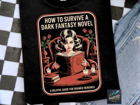 Funny Dark Fantasy Romance Book Shirt Retro Vintage Bookish Halloween Sublimation Shirt Design Tshirt PNG Instant Digital Download Only