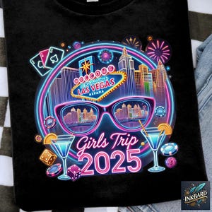Diseño de camiseta de sublimación para fin de semana de vacaciones en Las Vegas para chicas de 2025, descarga digital instantánea PNG únicamente, camiseta a juego con amigos
