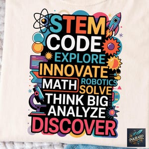 STEM Science Teacher Sublimation Shirt Design Tshirt PNG Instant Digital Download Only