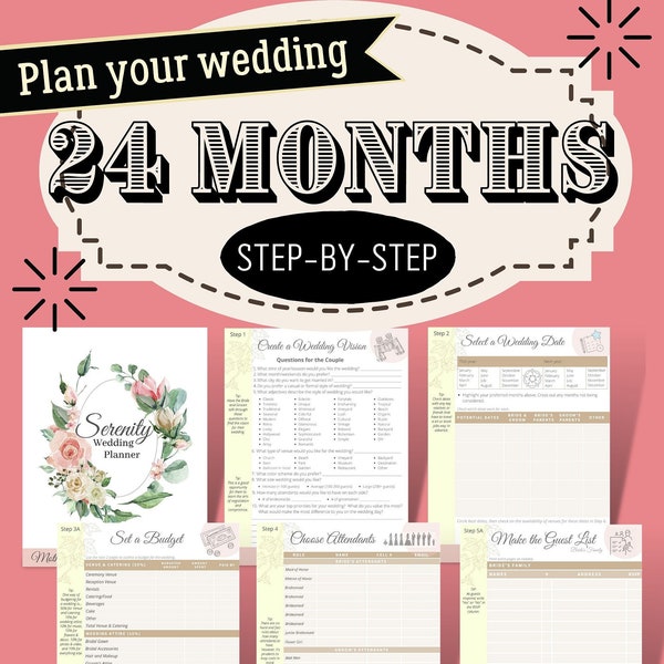24 Month Wedding Planner - Etsy