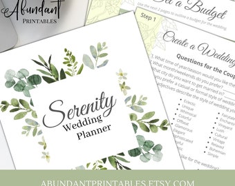 18-Month Wedding Planner Printable / personalized wedding planner / wedding checklists / wedding organizer / DIY wedding planning binder pdf