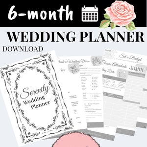 6-month Wedding Planning Binder Printable / Wedding Planner PDF / DIY ...