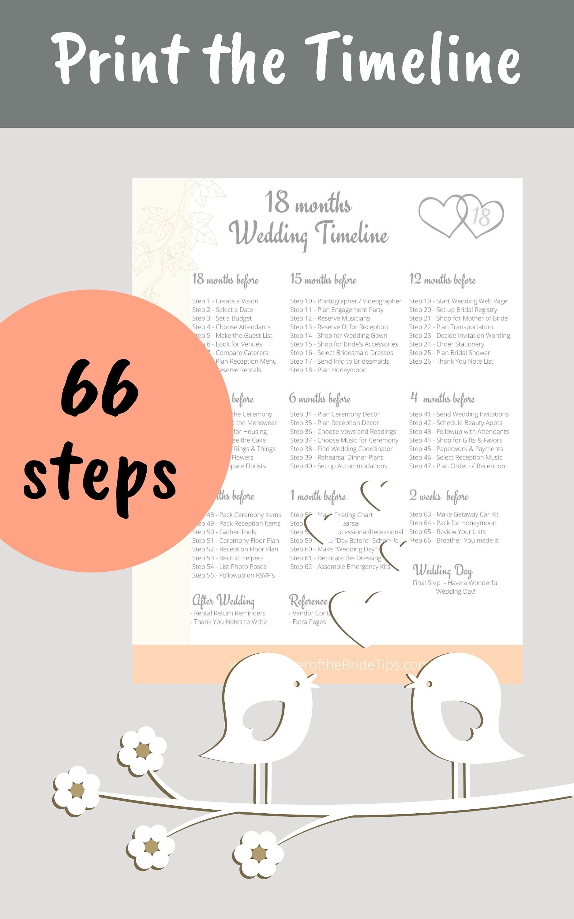 18month Printable Wedding Planner Boho Theme PDF Download Etsy