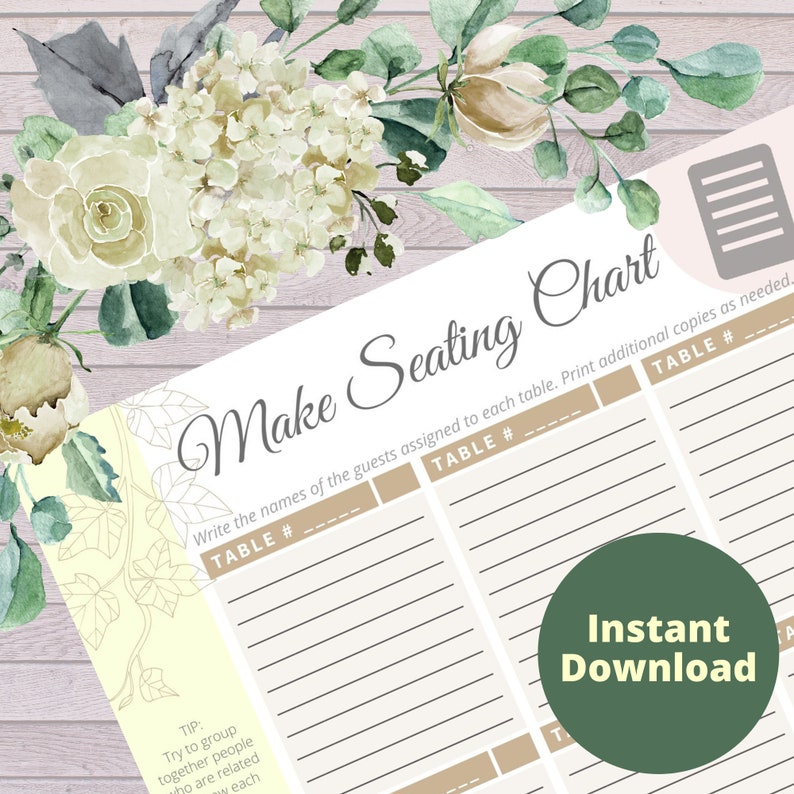 Reception Planning Checklists Bundle for Wedding Planner Notebook ...
