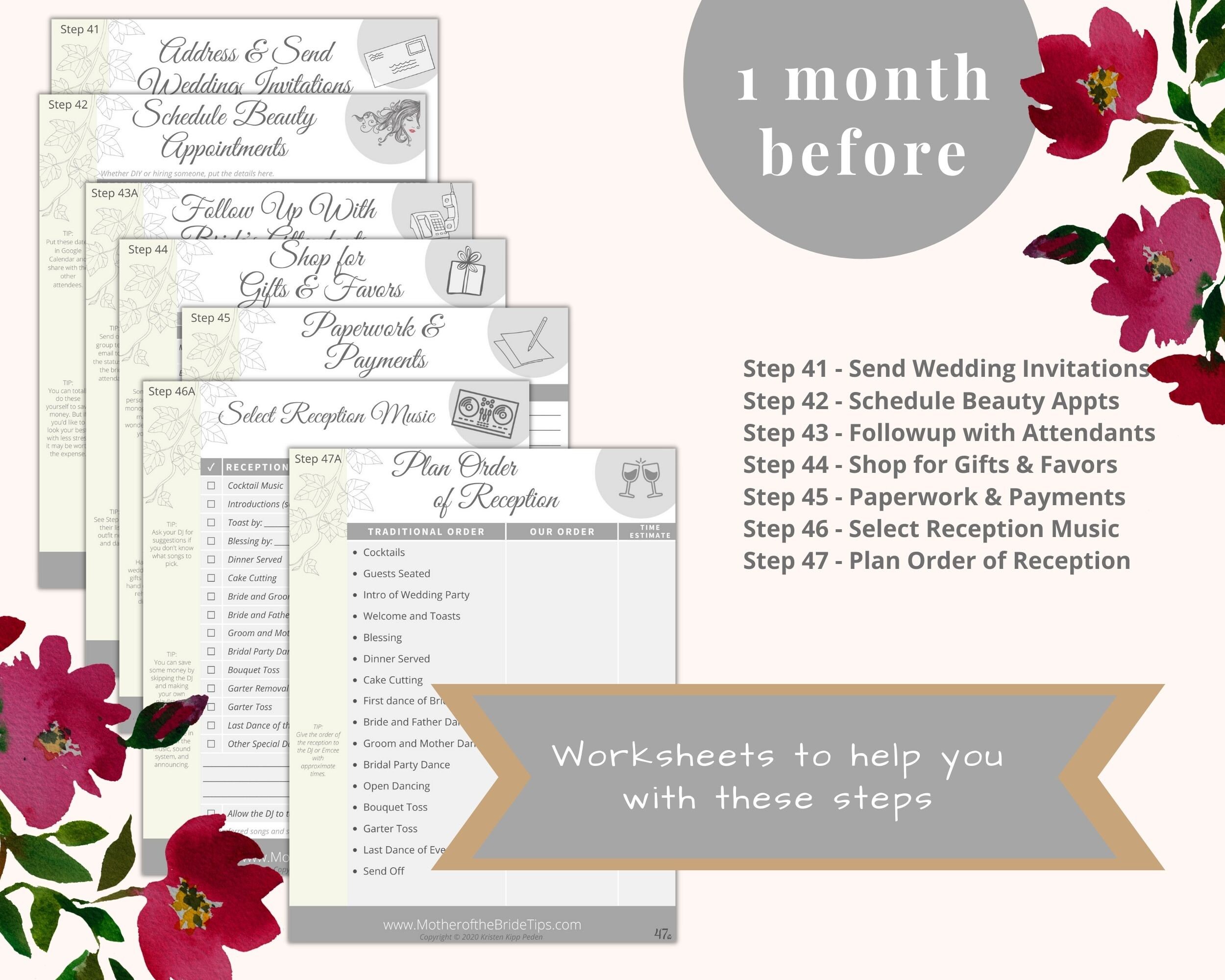 6-month Wedding Planner Printable / Ultimate Wedding Plan Checklist for ...