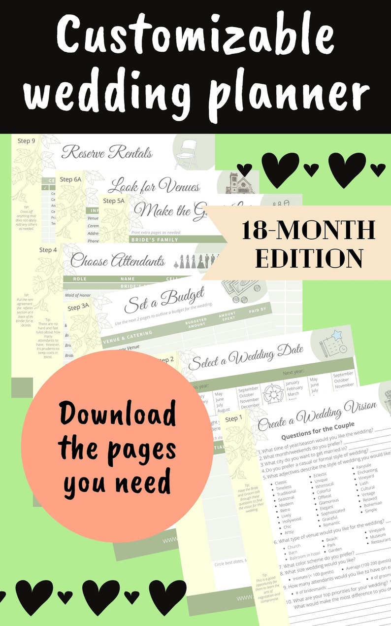 Mother of the Bride Planner / 18month Wedding Planner Etsy