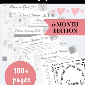 6-month Wedding Planning Binder Printable / Wedding Planner PDF / DIY ...