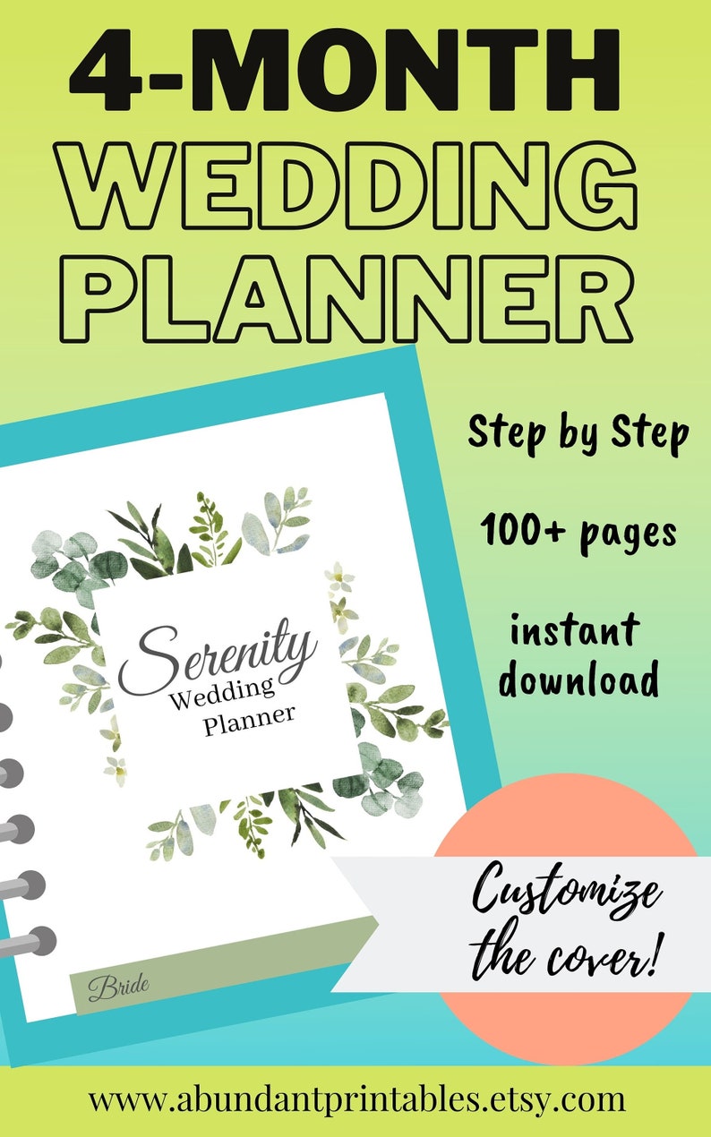 4-month-wedding-planner-printable-ultimate-wedding-plan-checklist-for