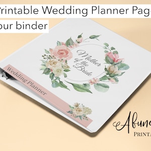 4-Month Wedding Planner Printable -  wedding planner book - wedding planning binder - mother of the bride planner - wedding binder - bride