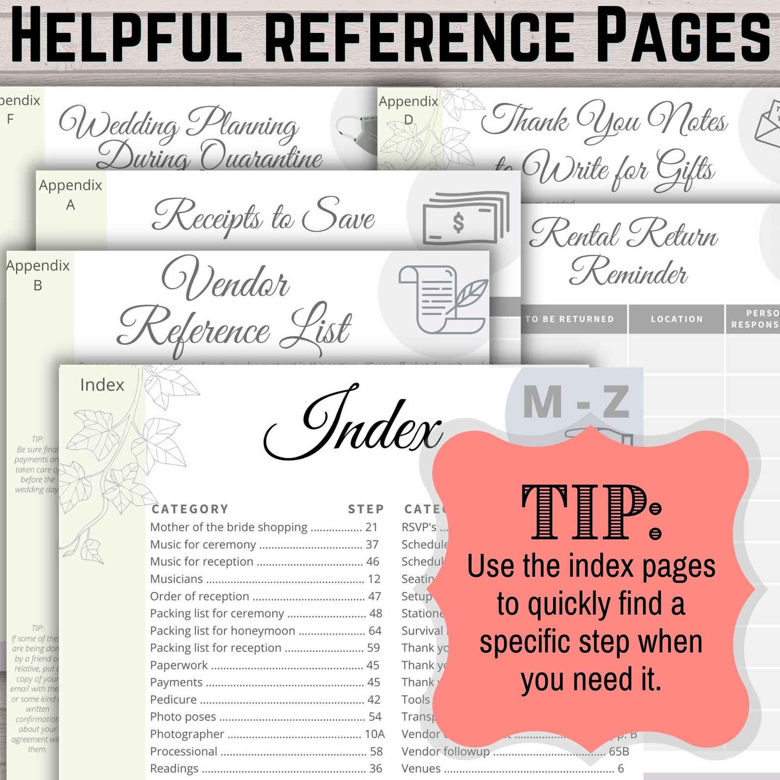 10-month Wedding Planner Printable Step-by-step Wedding Guide for Your Wedding Planning Notebook ...