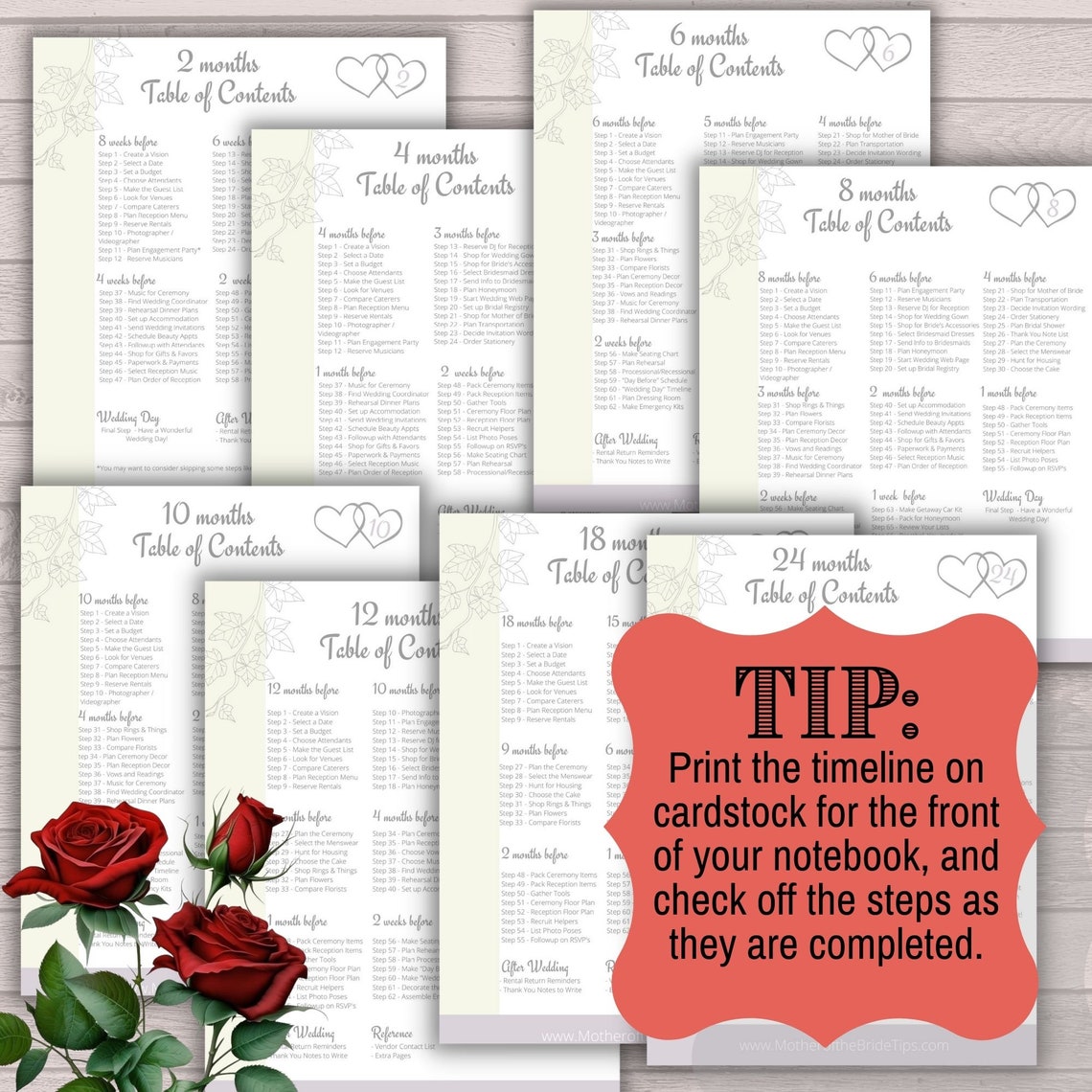 6-month Wedding Planner Printable Step-by-step Wedding Guide for Your ...
