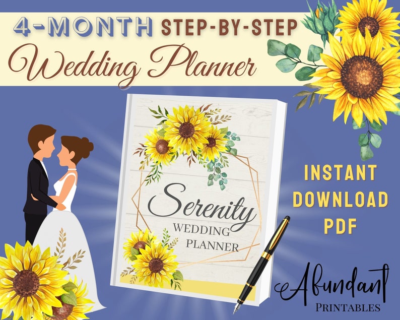 4-month Wedding Planner Printable / Ultimate Wedding Plan Checklist for ...