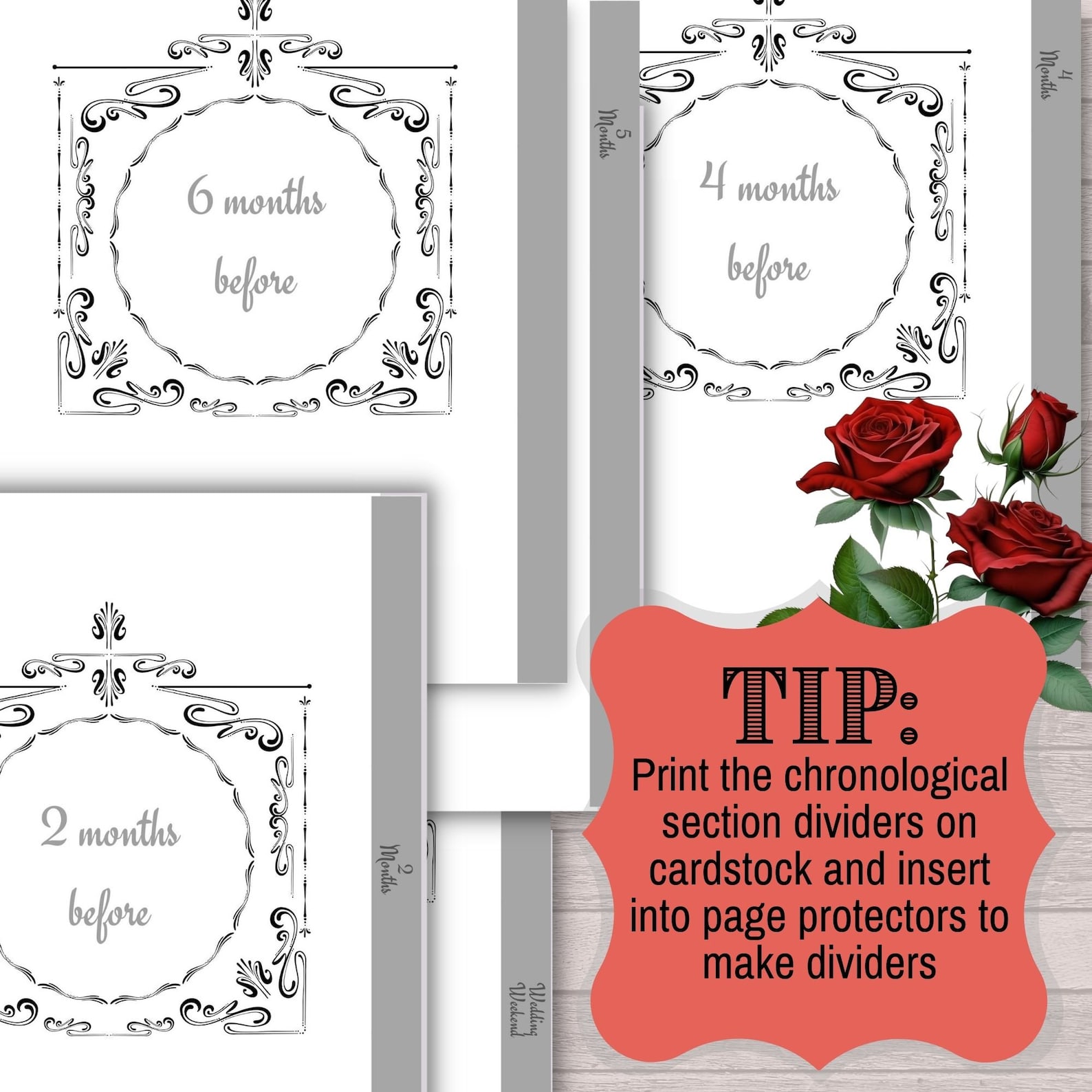 6-month Wedding Planner Printable Step-by-step Wedding Guide for Your Wedding Planning Notebook ...