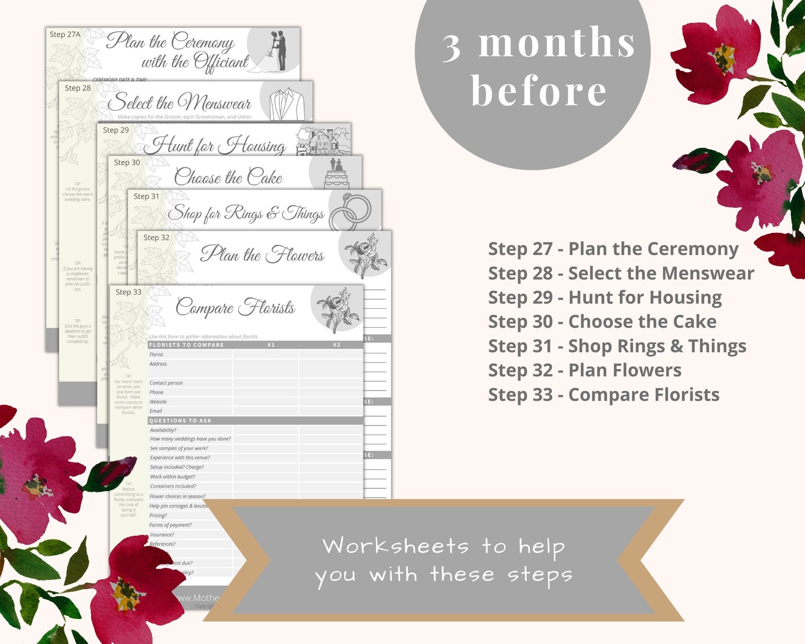 6-month Wedding Planner Printable / Ultimate Wedding Plan Checklist for ...