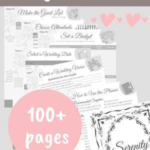 24-Month Printable Wedding Planner Vintage theme 66 steps PDF Download with wedding timeline for your binder, notebook, organizer image 6