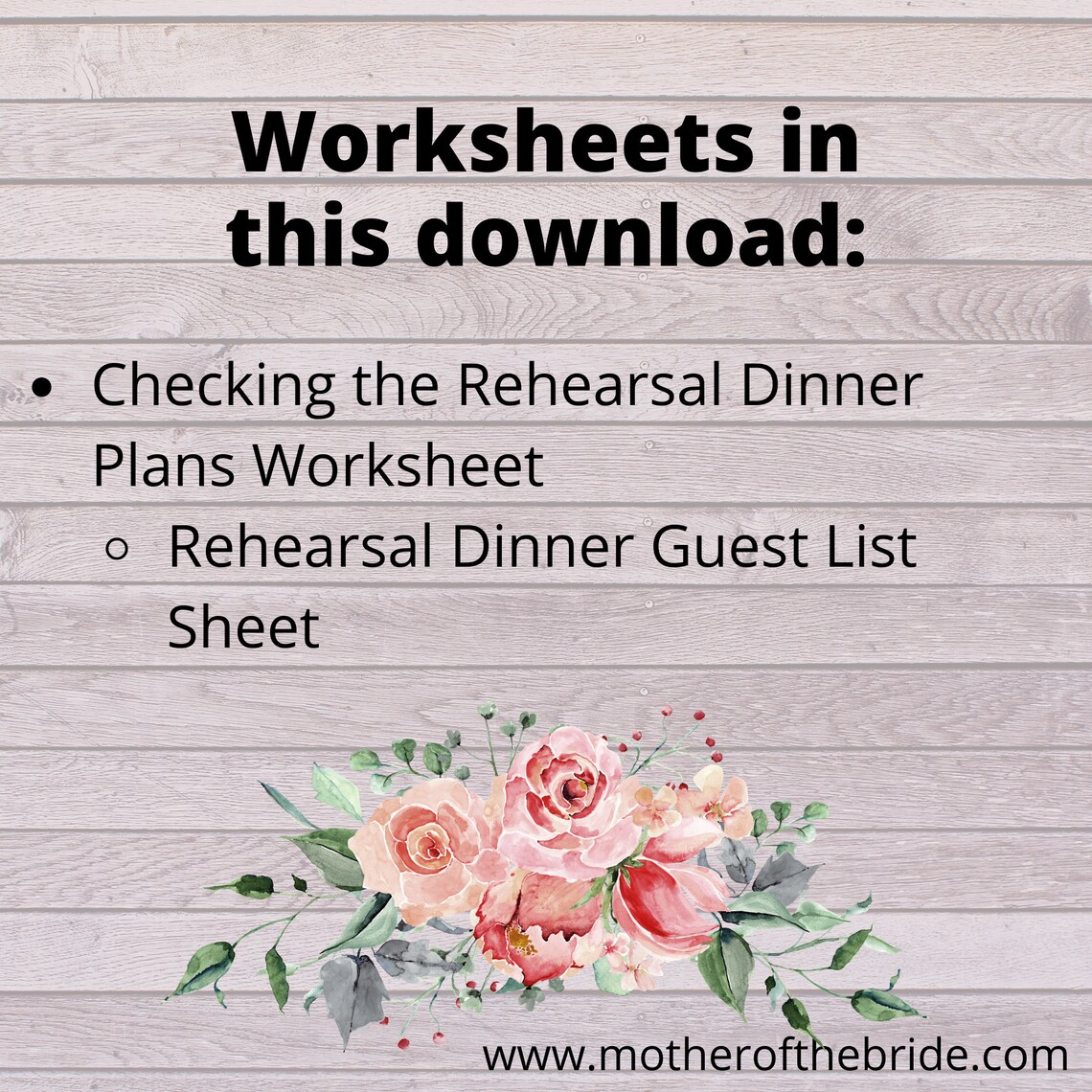 Rehearsal Dinner Planning Worksheets / Checklists / Pages for - Etsy
