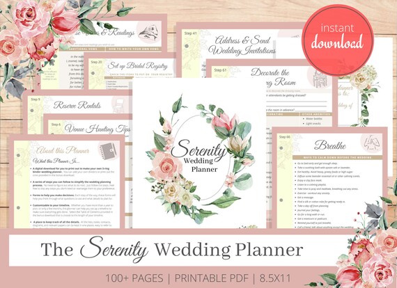 DIY Printable Wedding Planner PDF Download Step by Step | Etsy
