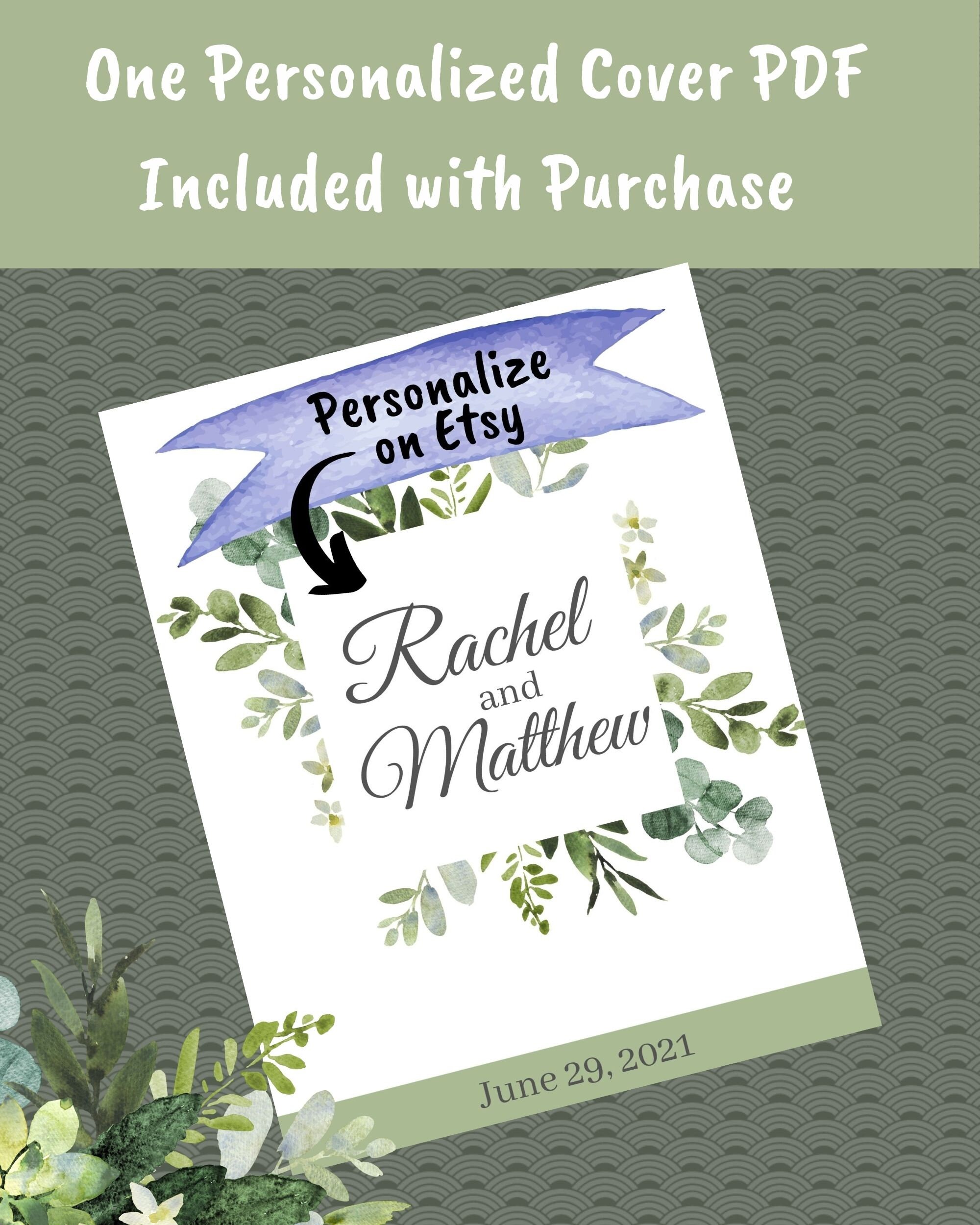 Step-by-step Printable Wedding Planner PDF Download Greenery - Etsy