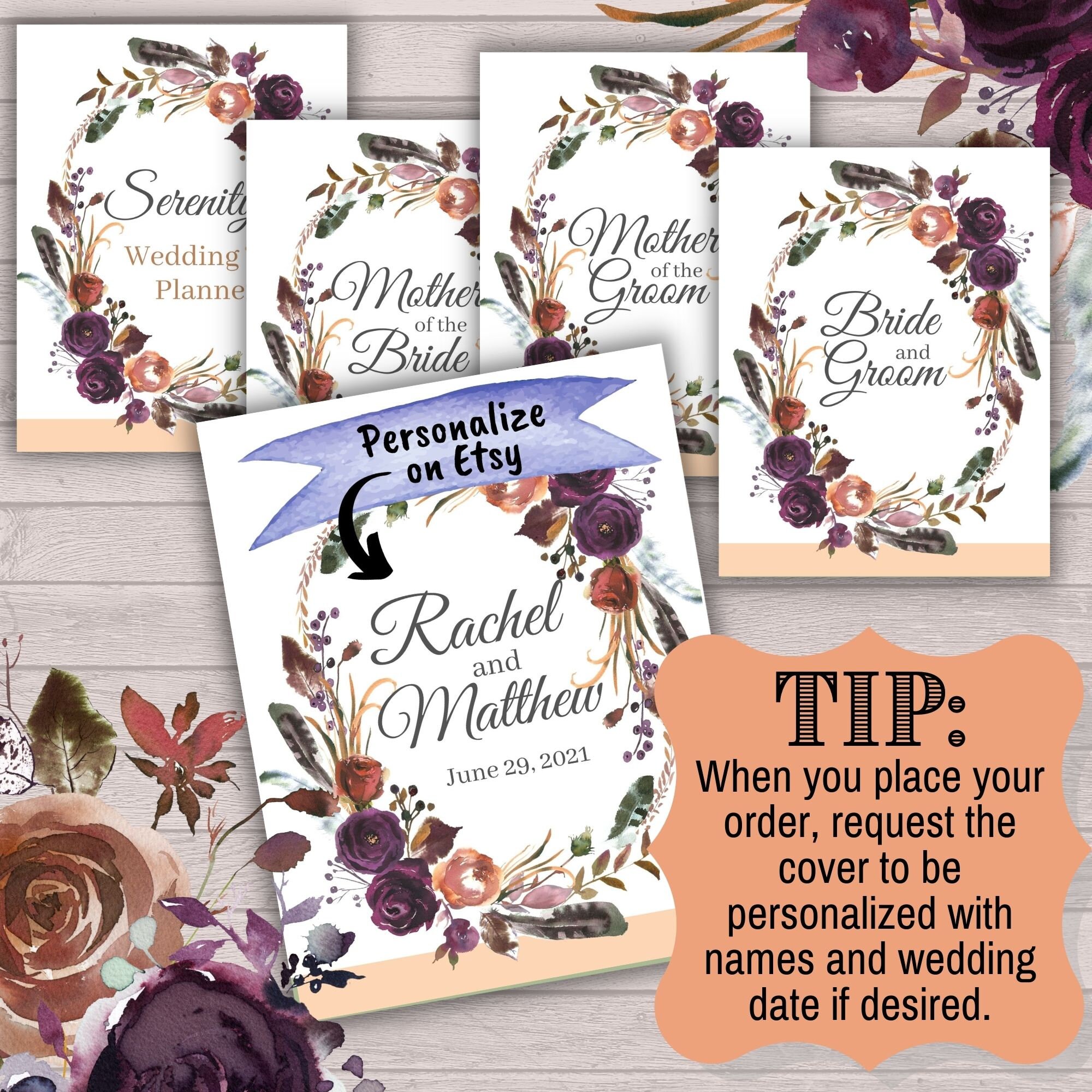12-month Wedding Planner Printable Step-by-step Wedding Guide for Your Wedding Planning Notebook ...