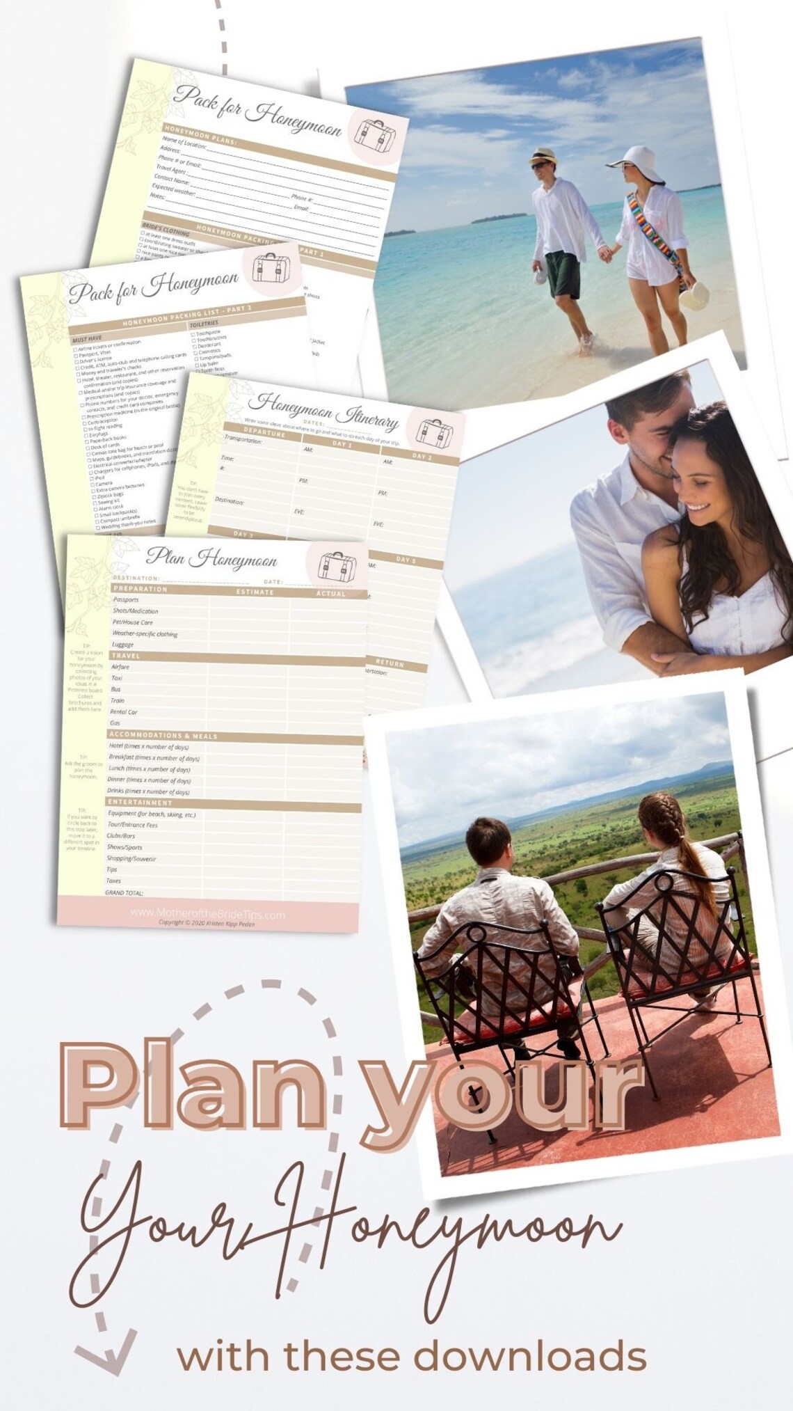 Honeymoon Planning / Honeymoon Planner / Honeymoon Packing Lists / How
