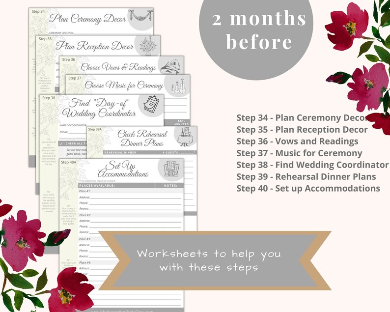 6-month Wedding Planner Printable / Ultimate Wedding Plan Checklist for ...