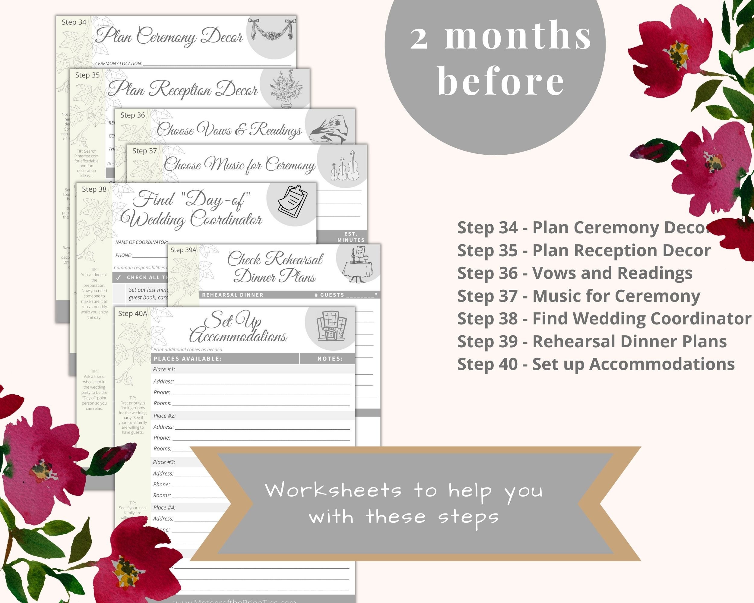 6-month Wedding Planner Printable / Ultimate Wedding Plan Checklist for ...