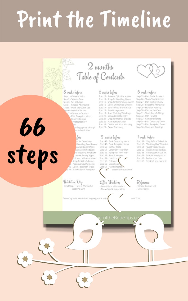 18-month Wedding Planner Printable / Mother of the Bride Planner ...