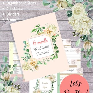 6-month Wedding Planner - DIY Printable PDF Download for Your Binder ...
