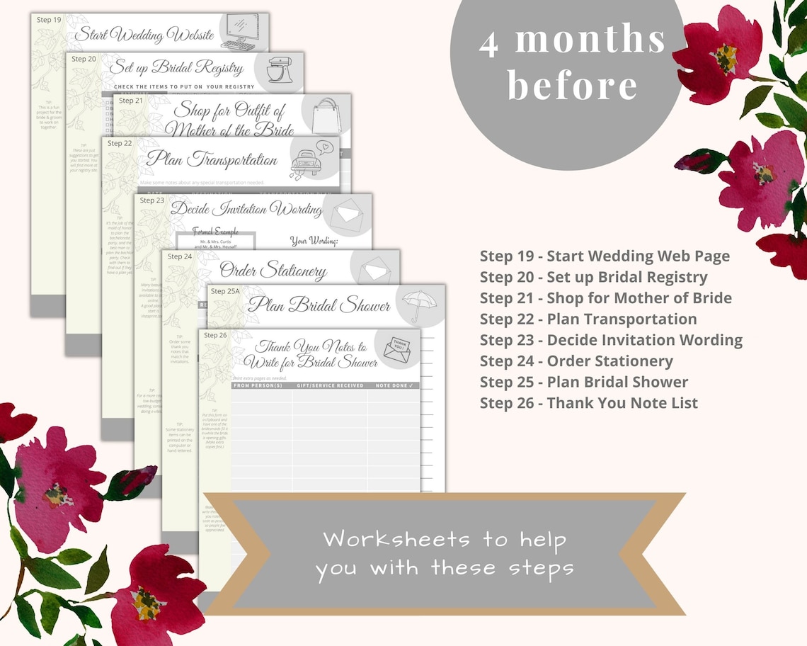 6-month Wedding Planner Printable / Ultimate Wedding Plan - Etsy