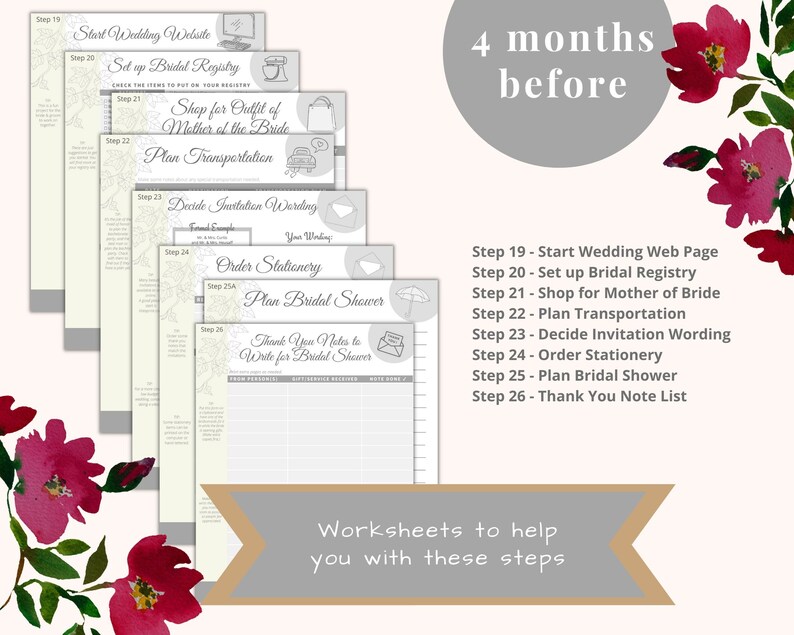 6-month Wedding Planner Printable / Ultimate Wedding Plan Checklist for ...