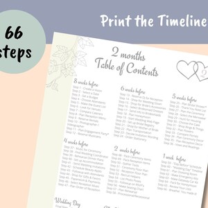 2-month Wedding Planner - DIY Wedding Planner Book - Printable Wedding ...