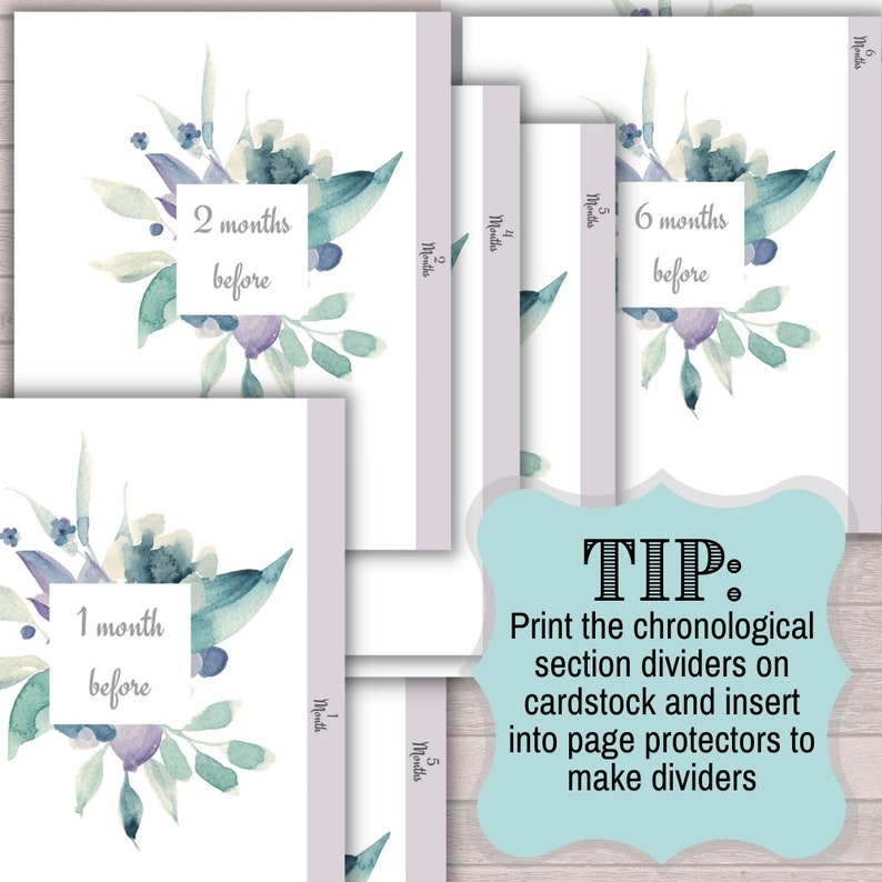 8-month Wedding Planner Printable Step-by-step Wedding Guide for Your Wedding Planning Notebook ...