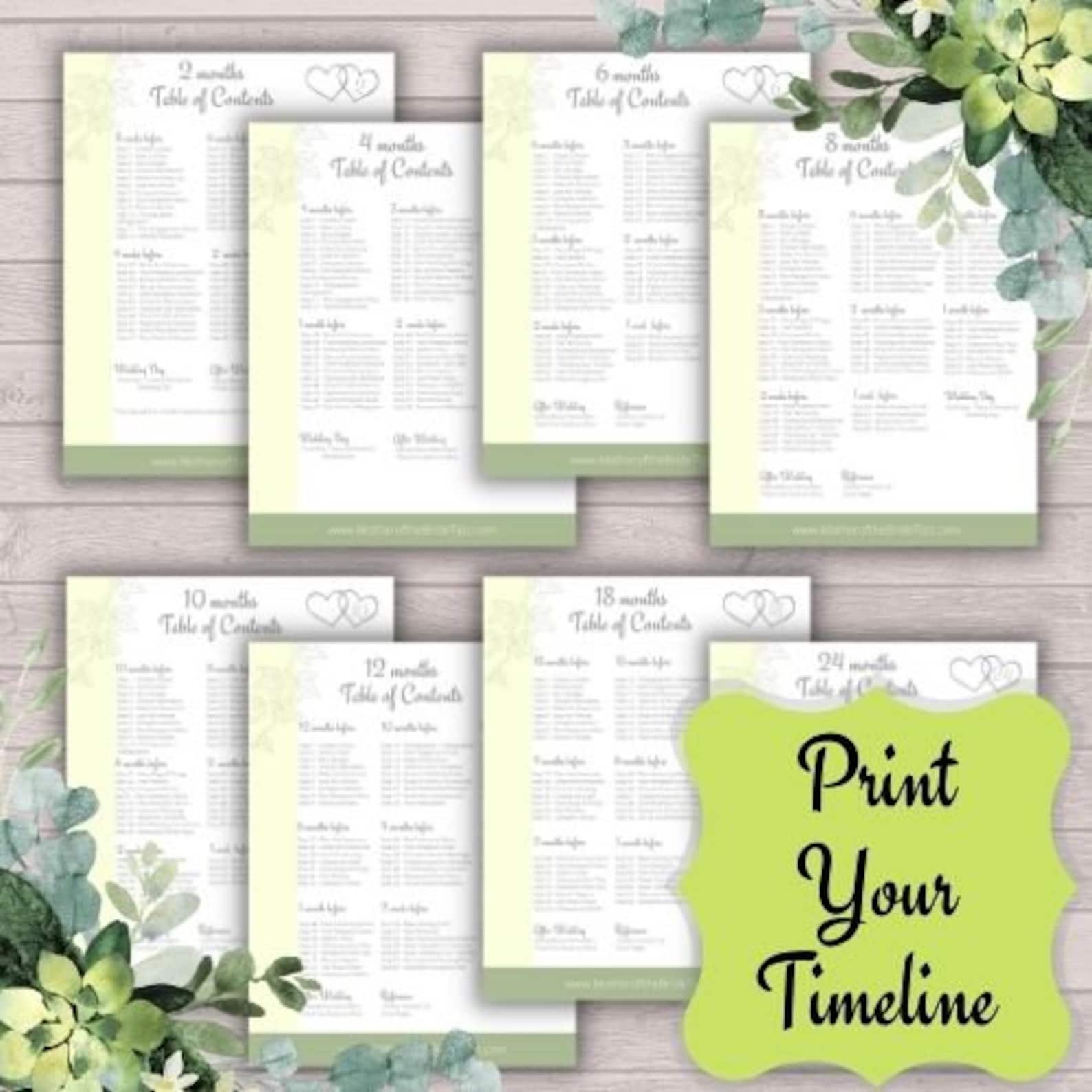 6-month Wedding Planner Printable Step-by-step Wedding Guide for Your ...