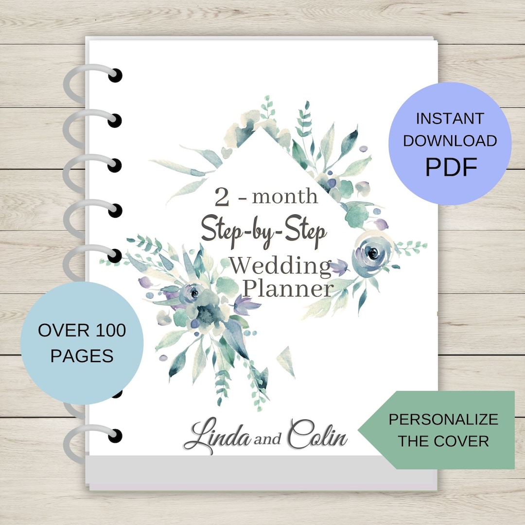 2-month Wedding Planner Printable Step-by-step Wedding Guide for Your Wedding Planning Notebook ...