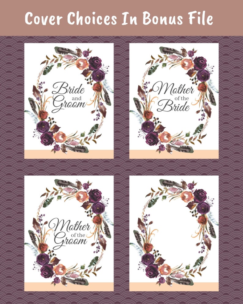 Step-by-step Printable Wedding Planner PDF Download Boho - Etsy