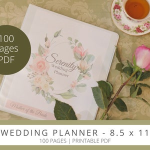 18-Month Wedding Planner Printable / mother of the bride planner / wedding checklists / wedding organizer / DIY wedding planning binder pdf image 6