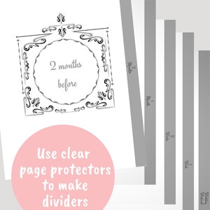 24-Month Printable Wedding Planner Vintage theme 66 steps PDF Download with wedding timeline for your binder, notebook, organizer image 5