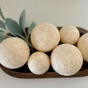Decorative bowl fillers / Rag balls / Farmhouse