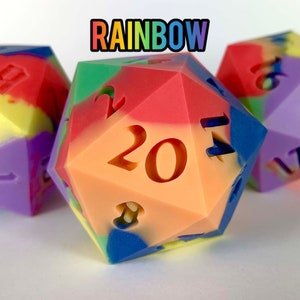 Squishy Dice dnd dnd Gifts dnd dice dice candy dice dice set giant D20 D20 squishy jumbo D20 dnd gift D20 dice Rainbow