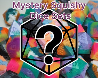 Mystery Dice Set - Squishy Dice set - dice set - dnd Gift - dnd dice set  - dnd dice - big dice set - mystery dice- jumbo dice set-dnd gifts