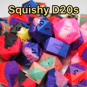 Squishy Dice dnd dnd Gifts dnd dice dice candy dice dice set giant D20 D20 squishy jumbo D20 dnd gift D20 dice image 1