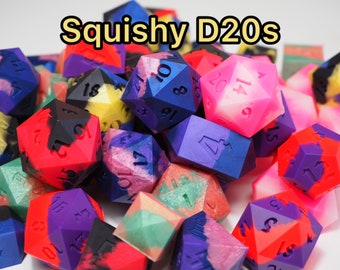 Squishy Dice - dnd - dnd Gifts - dnd dice - dice - candy dice - dice set - giant D20 - D20 - squishy - jumbo D20 - dnd gift - D20 dice