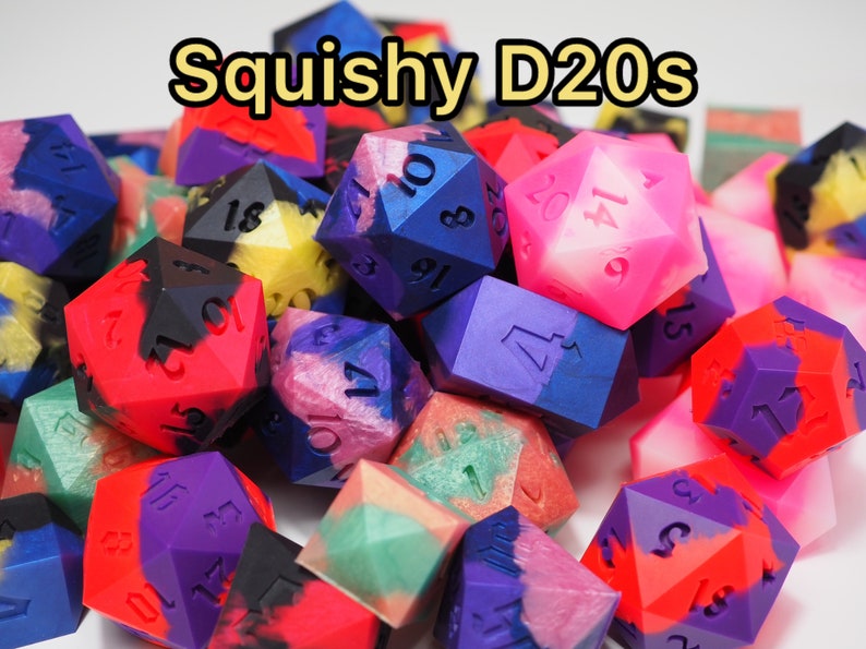 Squishy Dice dnd dnd Gifts dnd dice dice candy dice dice set giant D20 D20 squishy jumbo D20 dnd gift D20 dice image 1