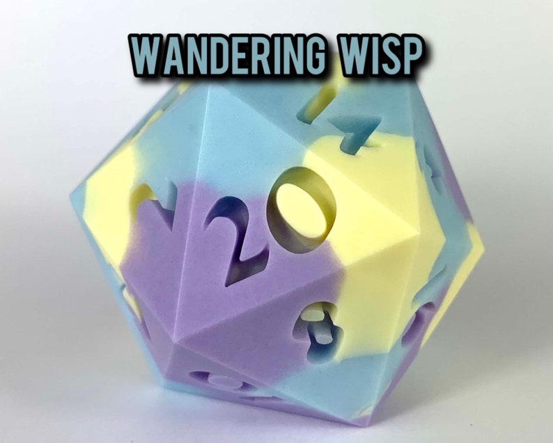 Squishy Dice dnd dnd Gifts dnd dice dice candy dice dice set giant D20 D20 squishy jumbo D20 dnd gift D20 dice Wandering Wisp