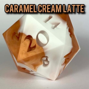 Squishy Dice dnd dnd Gifts dnd dice dice candy dice dice set giant D20 D20 squishy jumbo D20 dnd gift D20 dice Caramel Cream Latte