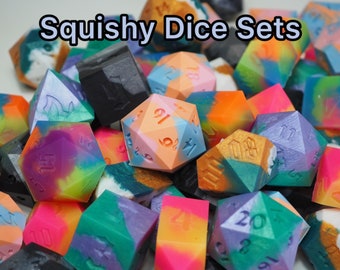 Squishy Dice Set - dnd - dnd Gifts - dnd dice set - dice  - dice set - giant dice set - squishy -jumbo dice set -dnd gift - big squishy dice