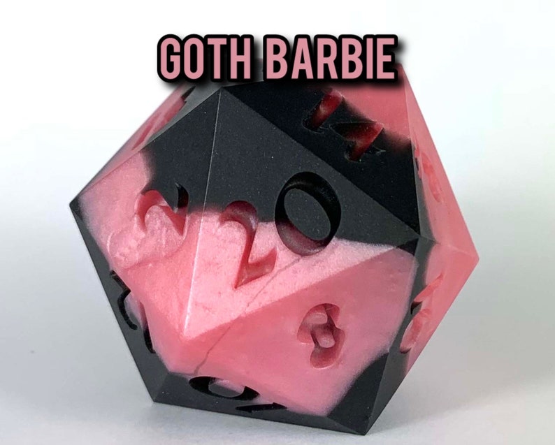 Squishy Dice dnd dnd Gifts dnd dice dice candy dice dice set giant D20 D20 squishy jumbo D20 dnd gift D20 dice Goth Barbie