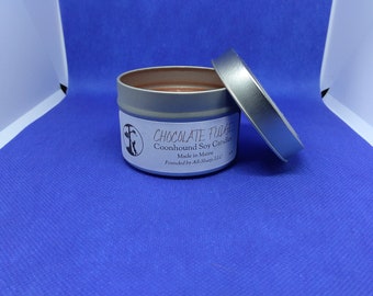 Maine Made 4oz Soy Wax Candle Homemade Soy Candle Hand Poured Soy Candle Maine Candle Rustic Tin Coonhound Mom MADE TO ORDER