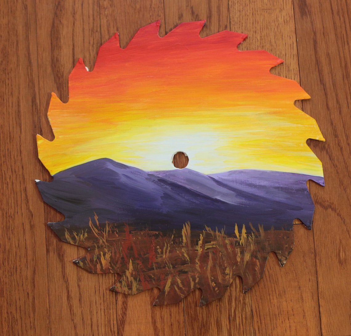 Custom Saw Blade Painting Etsy