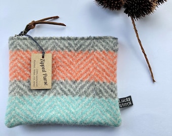 Knitted Lambswool Purse/ Pouch - medium
